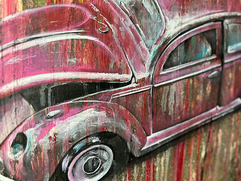 Ghost Car - Original Canvas