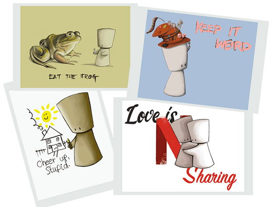 Positive Steve A5 Print Set